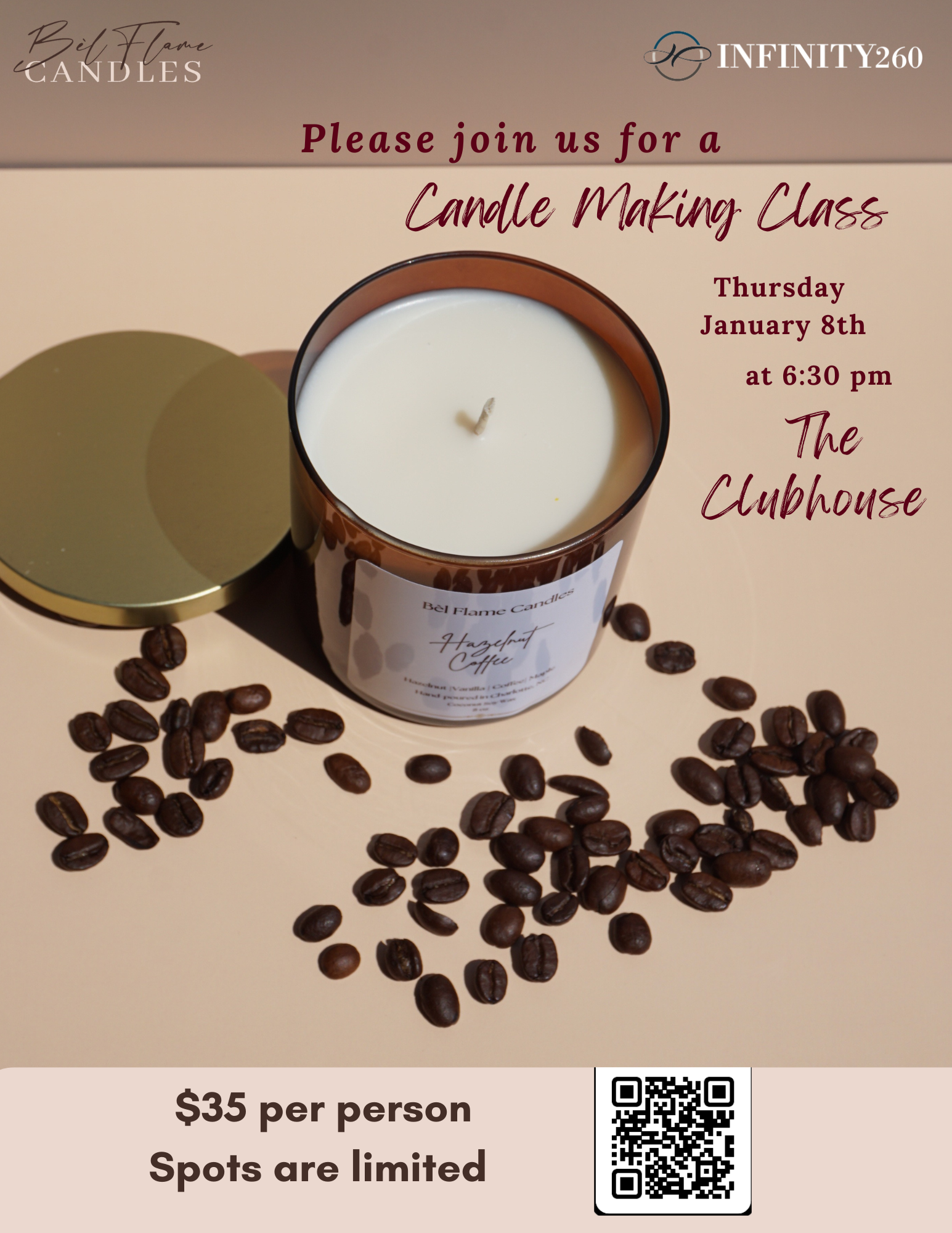 Candle Class Participant at Infinity 260 Apartments Only